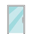 vector shop glass door icon