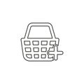 Vector Shopping Basket Illustration Isolated
