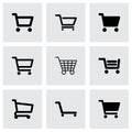 Vector shopping cart icon set Royalty Free Stock Photo