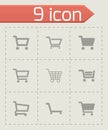 Vector shopping cart icon set Royalty Free Stock Photo