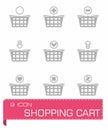 Vector Shopping cart icon set Royalty Free Stock Photo