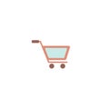 Shopping Cart Icon, flat design best vector icon. Color vector icov Royalty Free Stock Photo