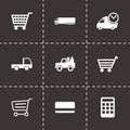 Vector shopping icon set Royalty Free Stock Photo