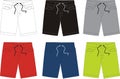 Vector short pants for men 001