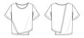 Vector short sleeved T-Shirt fashion CAD Royalty Free Stock Photo