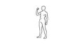 Human Body Outline Standing Pose Vector Illustration for Anatomy Study and Design Use Royalty Free Stock Photo