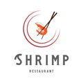 Vector shrimp for seafood restaurant logos, fisheries and marine companies