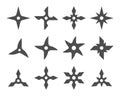 Vector Shuriken icon set pictogram