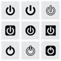 Vector shut down icon set Royalty Free Stock Photo