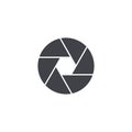 Vector shutter icon. Camera symbol isolated. Interface button. Element for design mobile app or website Royalty Free Stock Photo