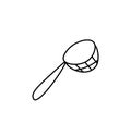 Vector sieve with a black line.Simple food and cooking illustration Royalty Free Stock Photo