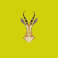 Vector sign abstract head of African Antelope.