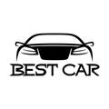 Vector sign. Best car. Royalty Free Stock Photo