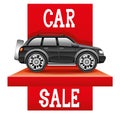 Vector sign. Car sale. Royalty Free Stock Photo