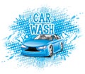 Vector sign. Car wash. Royalty Free Stock Photo