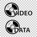 Sign for DVD Video and Data, at Transparent Effect Background Royalty Free Stock Photo