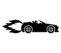 Vector sign. Fast car. Royalty Free Stock Photo