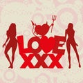 Vector sign. Love xxx.