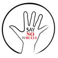 Sign, No Bully, Isolated on White