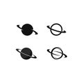 vector sign of saturn planet icon illustration