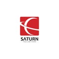 vector sign of saturn planet icon illustration