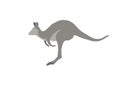 Sign silhouette kangaroo Flat style illustration. Australia symbol.