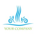 Vector sign water, concept of Spa and Beauty Farm Royalty Free Stock Photo
