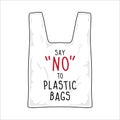 Vector sign, say no to plastic bags.