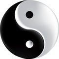 Vector sign ying yang mesh