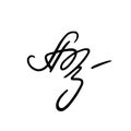 Vector signature. Autograph hand drawn. Scrawl signature text. Handwritten fake autograph. Handwriting scribble. Written black scr