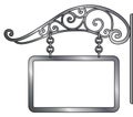 vector signboard and retro metal decoration Royalty Free Stock Photo