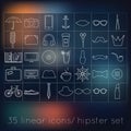 Vector signs and symbols hipster templates for your design linear icon blur Royalty Free Stock Photo