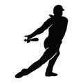 baseball players silhouettes of sports people vector