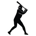 baseball players silhouettes of sports people vector