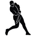 baseball players silhouettes of sports people vector