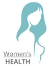 Vector silhouette of a beautiful woman template logo or an abstract concept for beauty salons Royalty Free Stock Photo