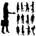 Vector silhouette of business people. Royalty Free Stock Photo