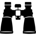 Vector Silhouette of Classic Binoculars for Adventure and Exploration Themes Royalty Free Stock Photo