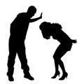 Vector silhouette of couple. Royalty Free Stock Photo