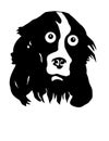 Vector silhouette of the dog Royalty Free Stock Photo