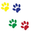 Vector silhouette dog paw. Royalty Free Stock Photo