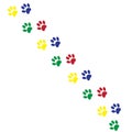 Vector silhouette dog paw. Royalty Free Stock Photo