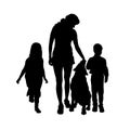 Vector silhouette of a family.