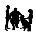 Vector silhouette of a family.