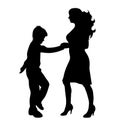 Vector silhouette of family.