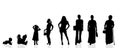 Vector silhouette generation women.