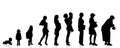 Vector silhouette generation women.