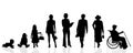 Vector silhouette generation women.