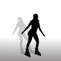 Vector silhouette of a girl.