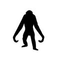 Vector silhouette of the gorilla